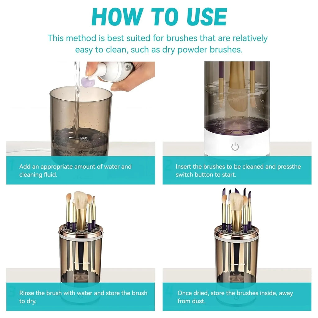 QuickSpin Automatic Makeup Brush Cleaner