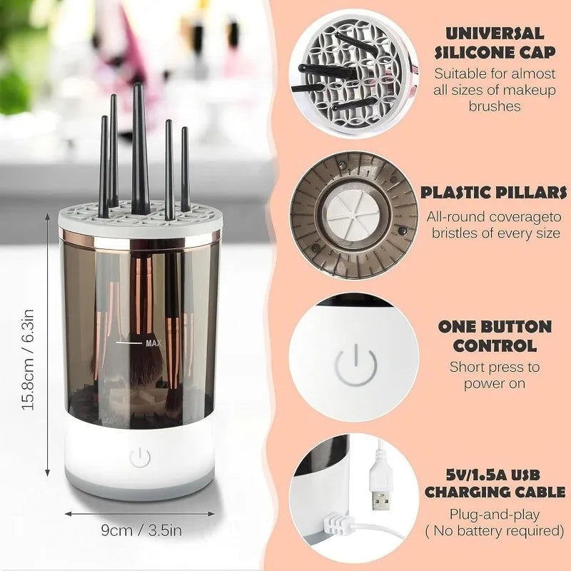 QuickSpin Automatic Makeup Brush Cleaner
